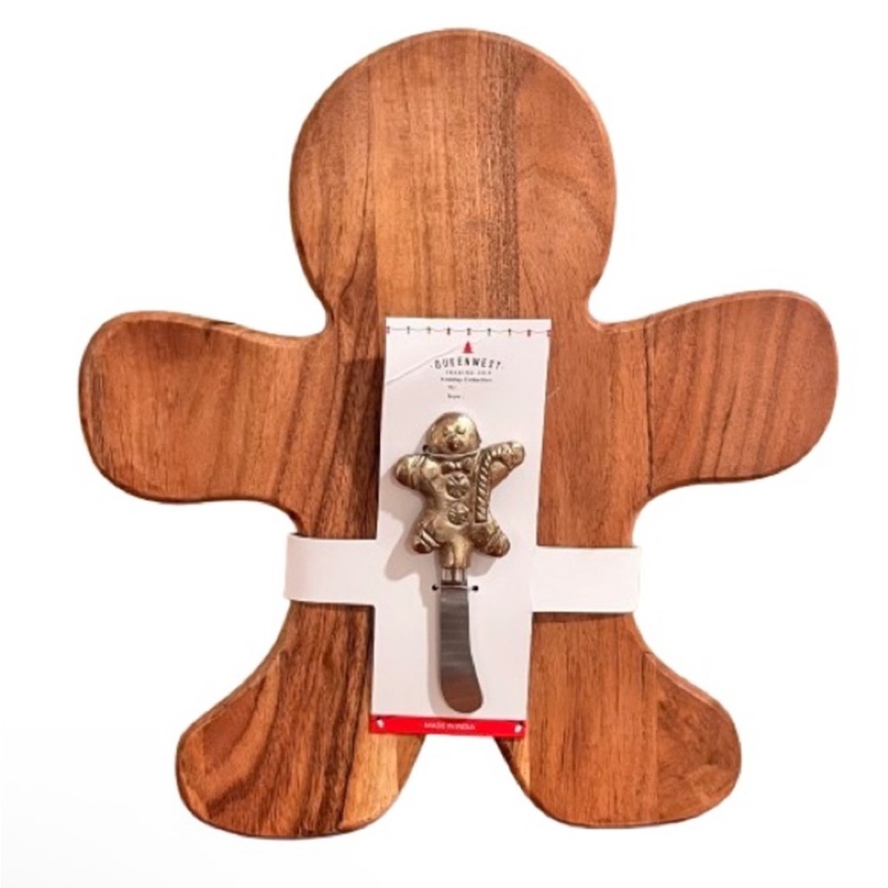 🆕- Gingerbread Man Cheese/ Serving Board w/ Matching Serving Knife